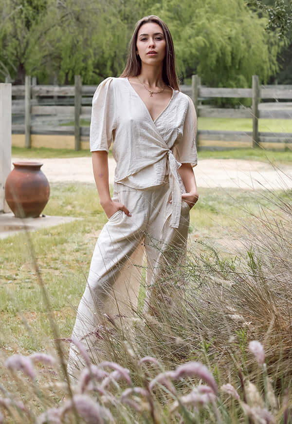 Palazzo Crudo Lino Diseno Chileno Natalia Seguel, lookbook – diseño chileno de autor, Natalia Seguel