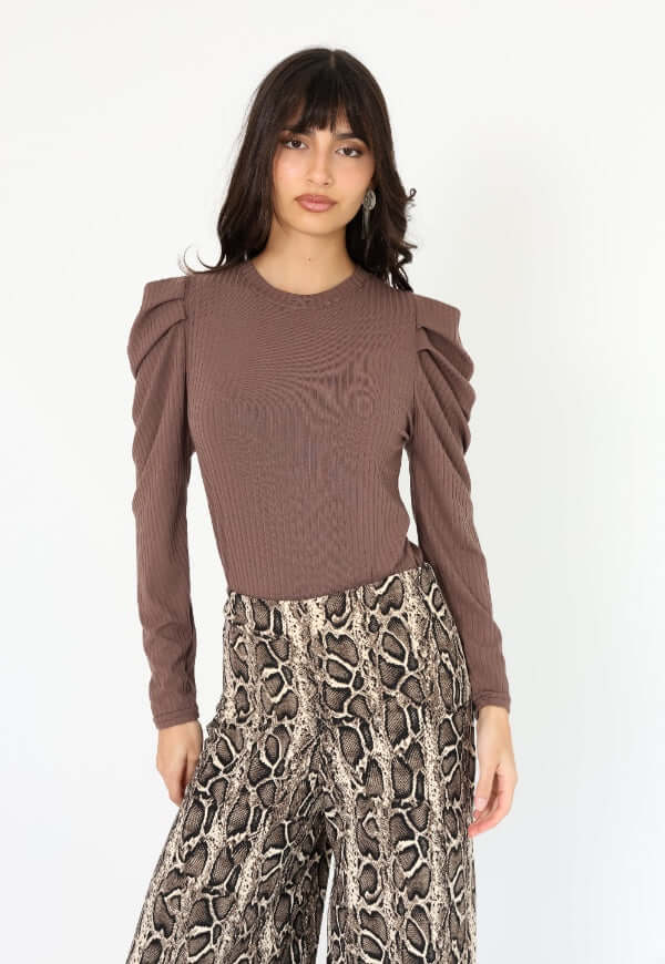 Polera Kat Taupe - Diseño Chileno | Natalia Seguel