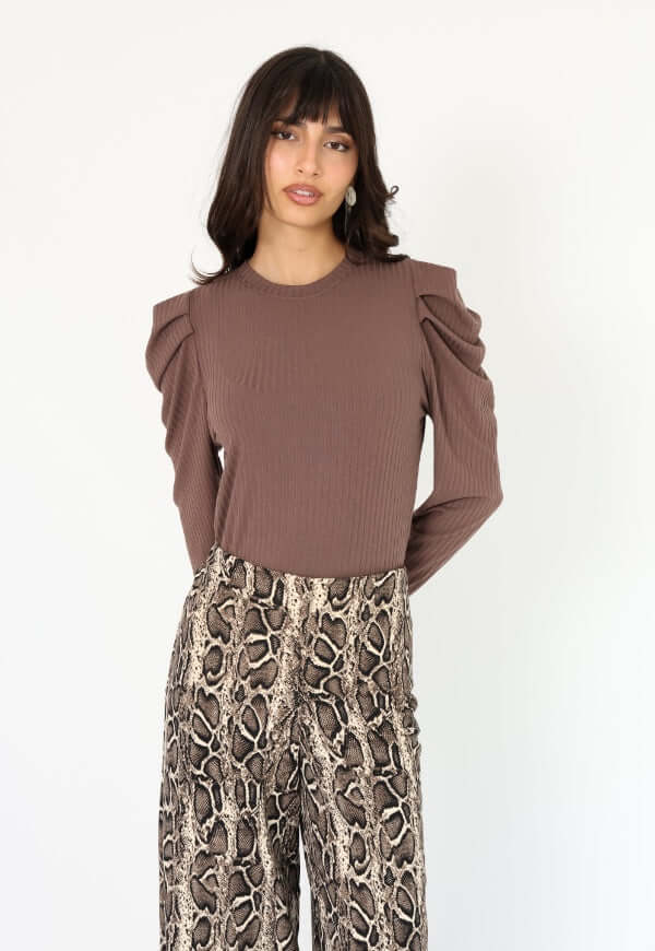 Polera Kat Taupe - Diseño Chileno | Natalia Seguel