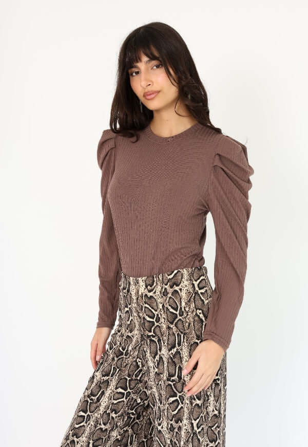 Polera Kat Taupe - Diseño Chileno | Natalia Seguel