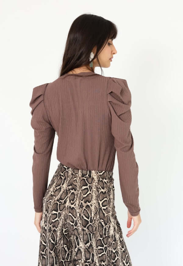 Polera Kat Taupe - Diseño Chileno | Natalia Seguel