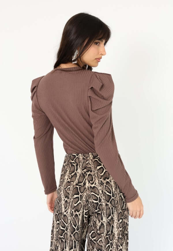Polera Kat Taupe - Diseño Chileno | Natalia Seguel