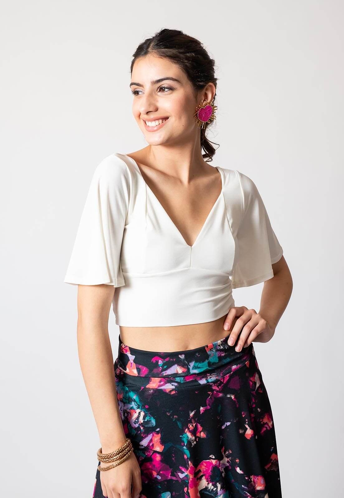 サルセーション M Crop Top SALSATION Crop Top Magaly Blanco – Lycra | Natalia Seguel