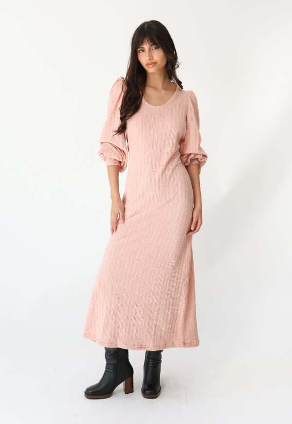 Vestido Andy Palo de Rosa Mangas - Diseño de Autor | Natalia Seguel