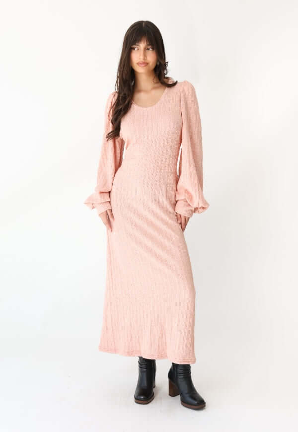 Vestido Andy Palo de Rosa Mangas - Diseño de Autor | Natalia Seguel
