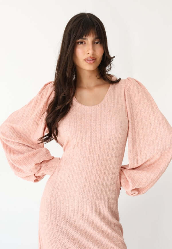 Vestido Andy Palo de Rosa Mangas - Diseño de Autor | Natalia Seguel