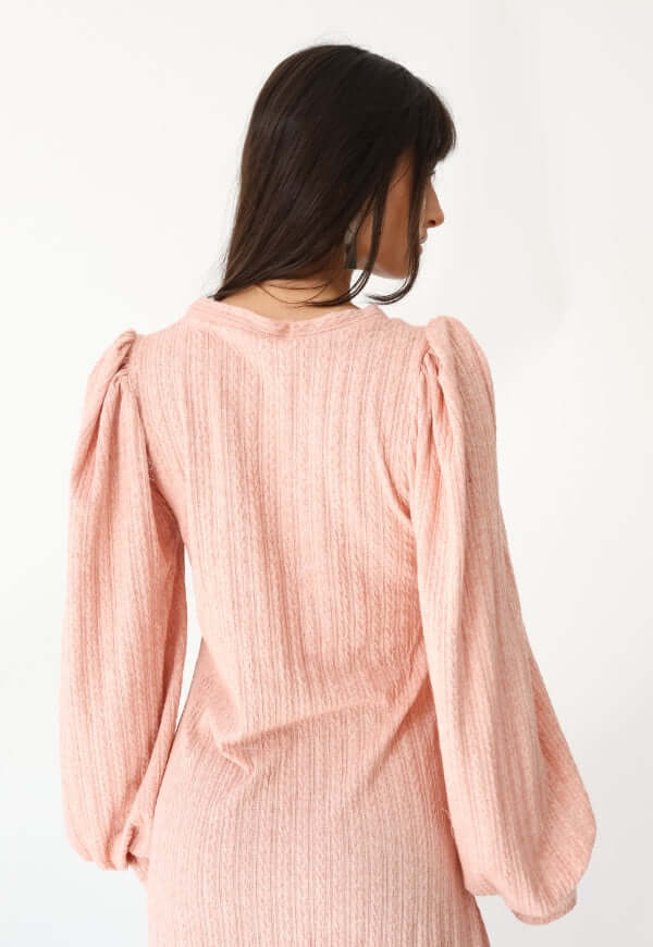 Vestido Andy Palo de Rosa Mangas - Diseño de Autor | Natalia Seguel