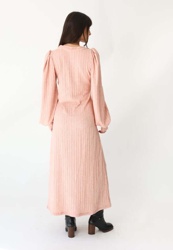 Vestido Andy Palo de Rosa Mangas - Diseño de Autor | Natalia Seguel