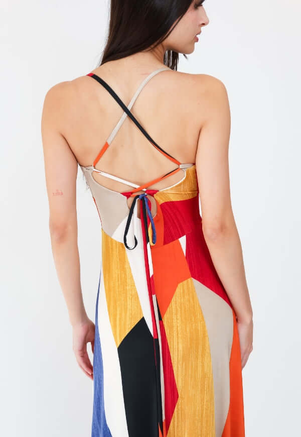 Vestido Zara Sin Mangas Geométrico Multicolor - Diseño de Autor | Natalia Seguel