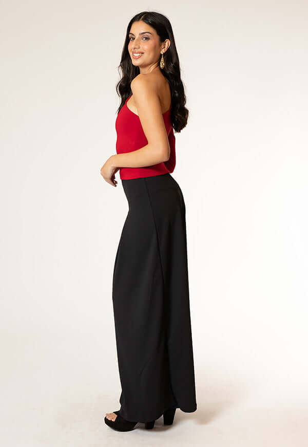 Polera Ema Rojo Hombro Descubierto Diseno Chileno Natalia Seguel, lateral – diseño chileno de autor, Natalia Seguel