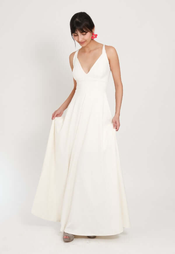 Vestido Zara Sin Mangas Blanco - Diseño de Autor | Natalia Seguel