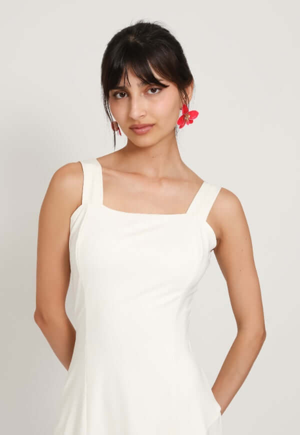 Vestido Julieta Tirantes Blanco - Diseño de Autor | Natalia Seguel