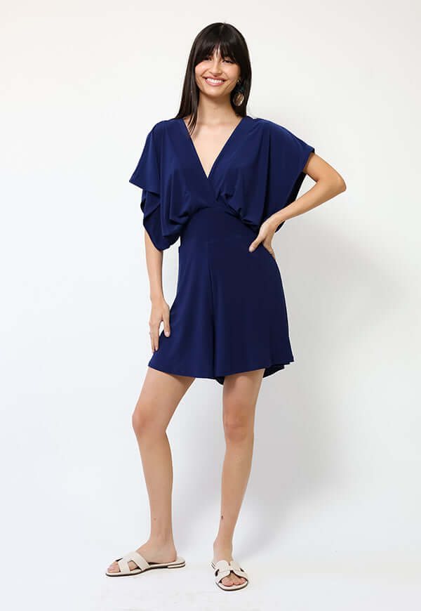 Enterito Megan Corto Azul Francia - Diseño Chileno | Natalia Seguel