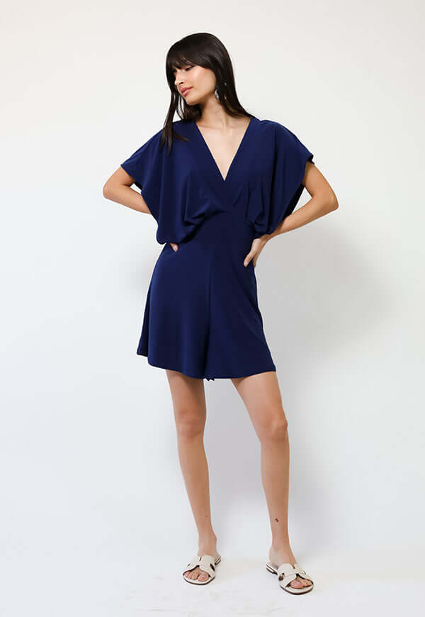 Enterito Megan Corto Azul Francia - Diseño Chileno | Natalia Seguel