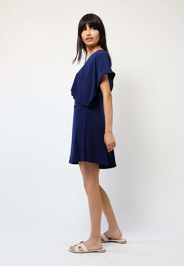 Enterito Megan Corto Azul Francia - Diseño Chileno | Natalia Seguel