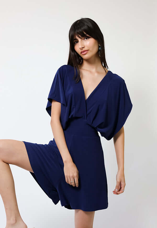 Enterito Megan Corto Azul Francia - Diseño Chileno | Natalia Seguel