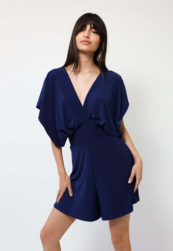 Enterito Megan Corto Azul Francia - Diseño Chileno | Natalia Seguel