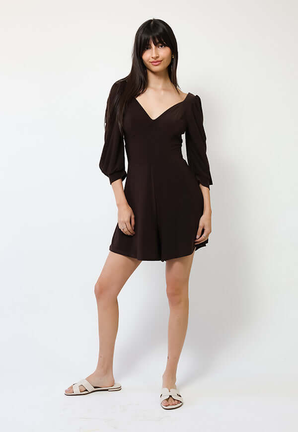 Enterito Corto Margaret Café Moro - Diseño Chileno | Natalia Seguel