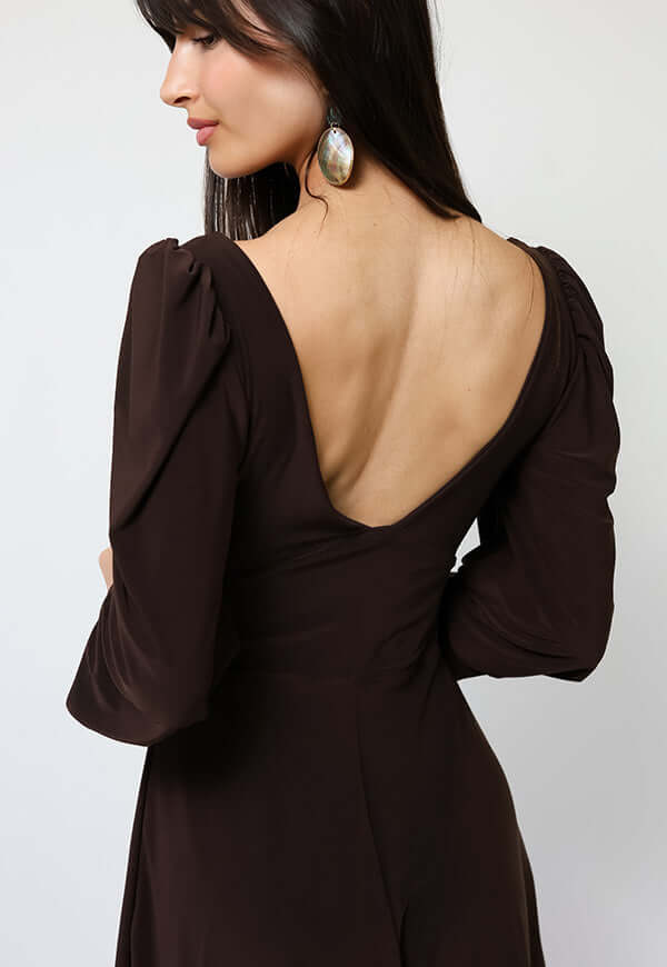 Enterito Corto Margaret Café Moro - Diseño Chileno | Natalia Seguel