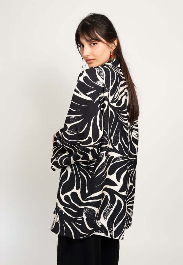 Kimono Sol Animalprint Zebra Negro - Diseño de Autor | Natalia Seguel