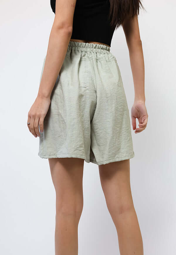 Short Verde Nilo Lino - Diseño Chileno | Natalia Seguel