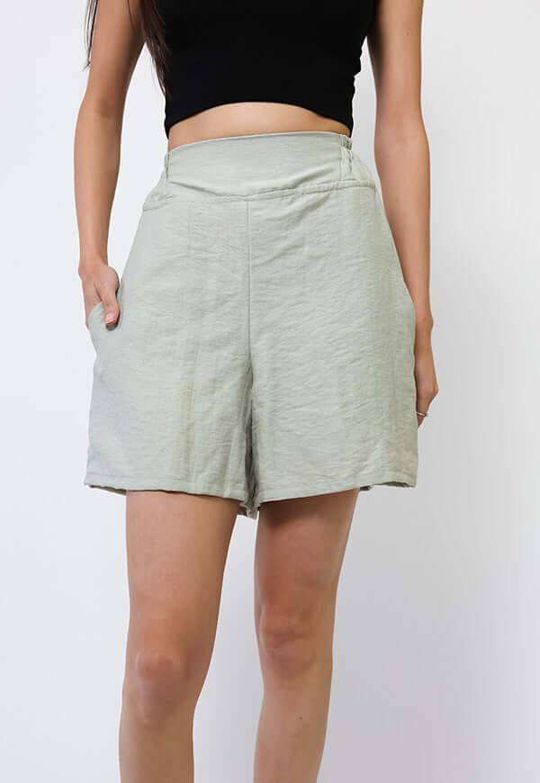 Short Verde Nilo Lino - Diseño Chileno | Natalia Seguel