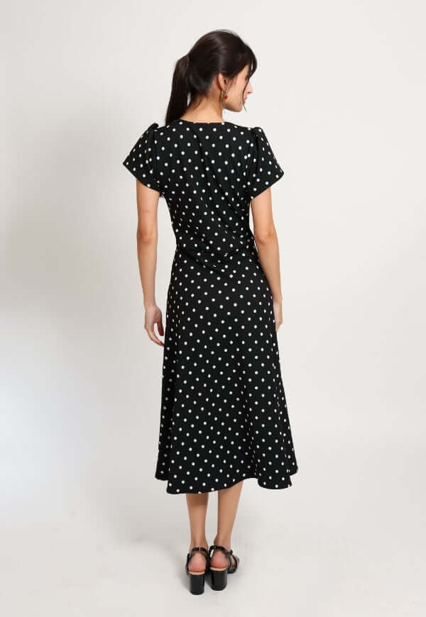 Vestido Valentina Negro Lunares - Diseño de Autor | Natalia Seguel