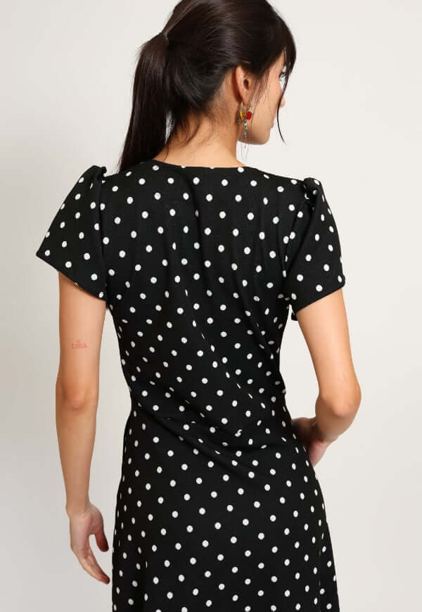 Vestido Valentina Negro Lunares - Diseño de Autor | Natalia Seguel