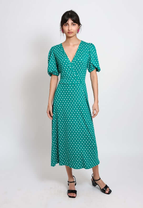 Vestido Valentina Verde Lunares - Diseño de Autor | Natalia Seguel