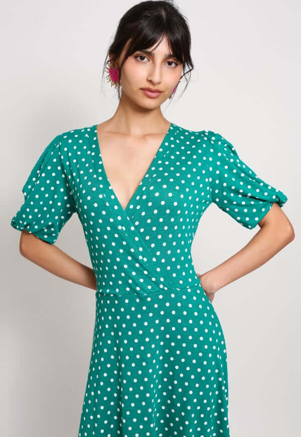 Vestido Valentina Verde Lunares - Diseño de Autor | Natalia Seguel