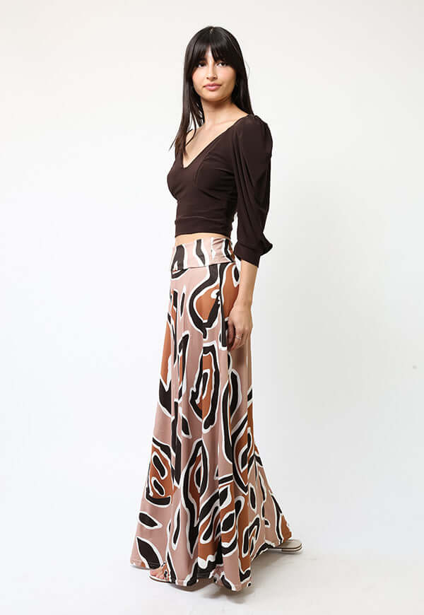 Polera Margaret Café Moro - Diseño Chileno | Natalia Seguel