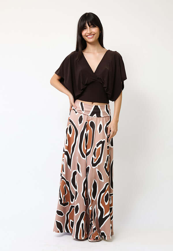 Polera Megan Café Moro - Diseño Chileno | Natalia Seguel