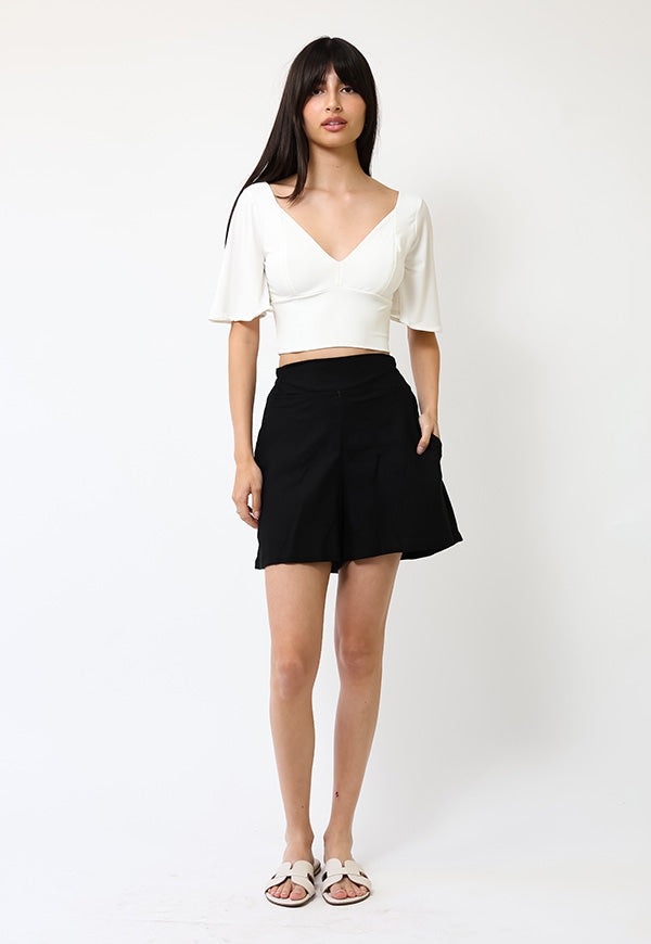 Crop Top Magaly Blanco - Diseño Chileno | Natalia Seguel