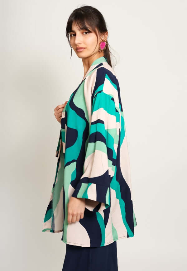 Kimono Sol Ondas Verde Agua Menta - Diseño de Autor | Natalia Seguel