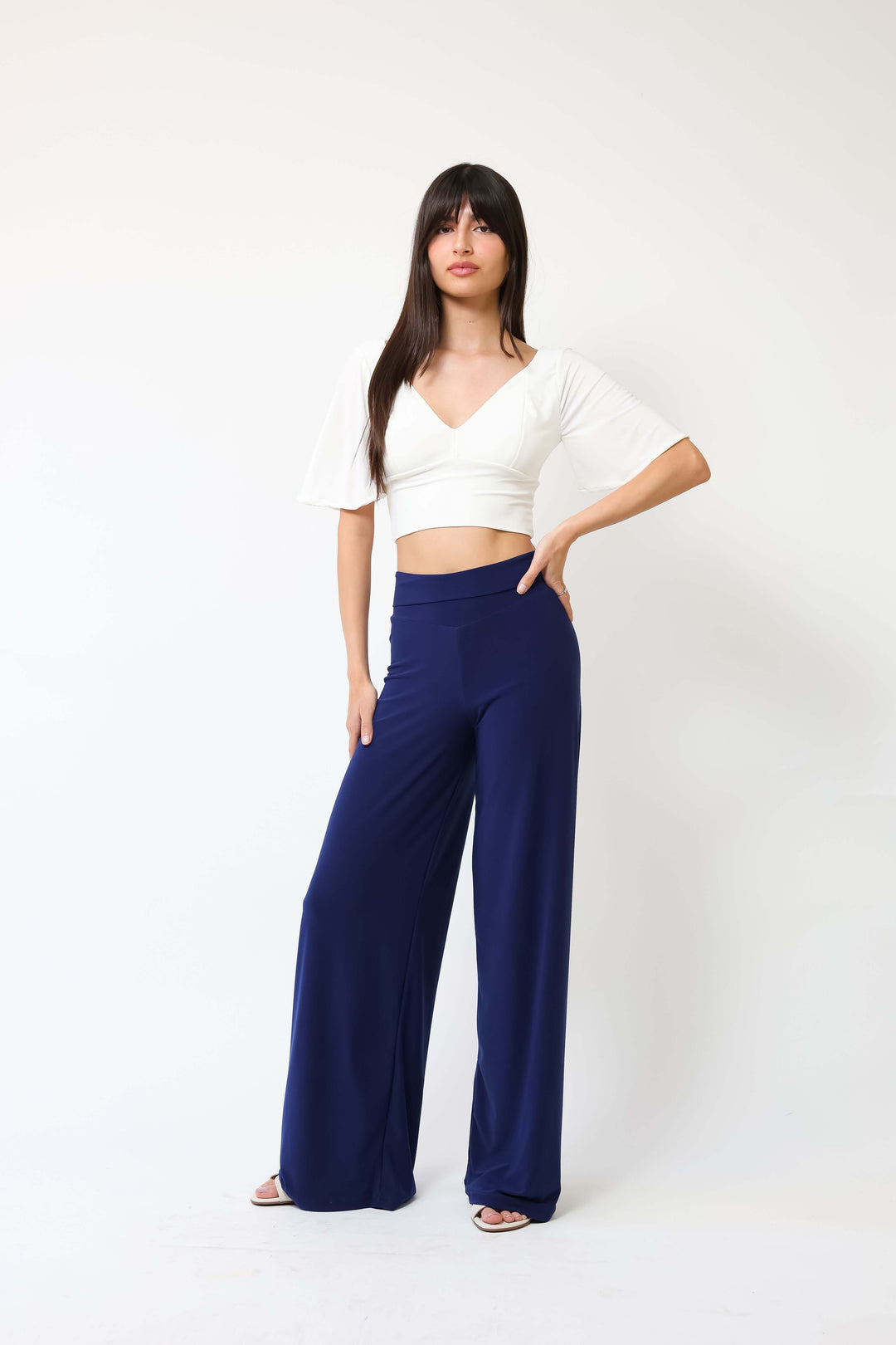 Palazzo Pantalón Azul Francia - Diseño Chileno | Natalia Seguel