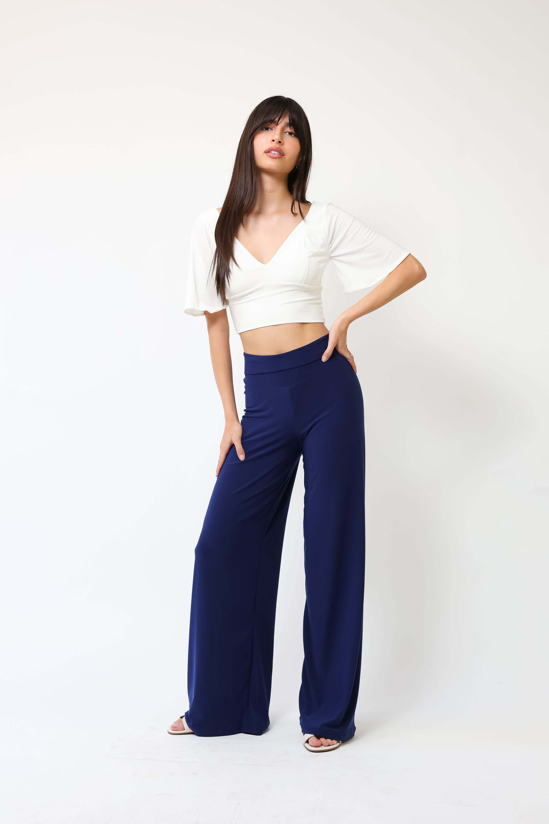 Palazzo Pantalón Azul Francia - Diseño Chileno | Natalia Seguel