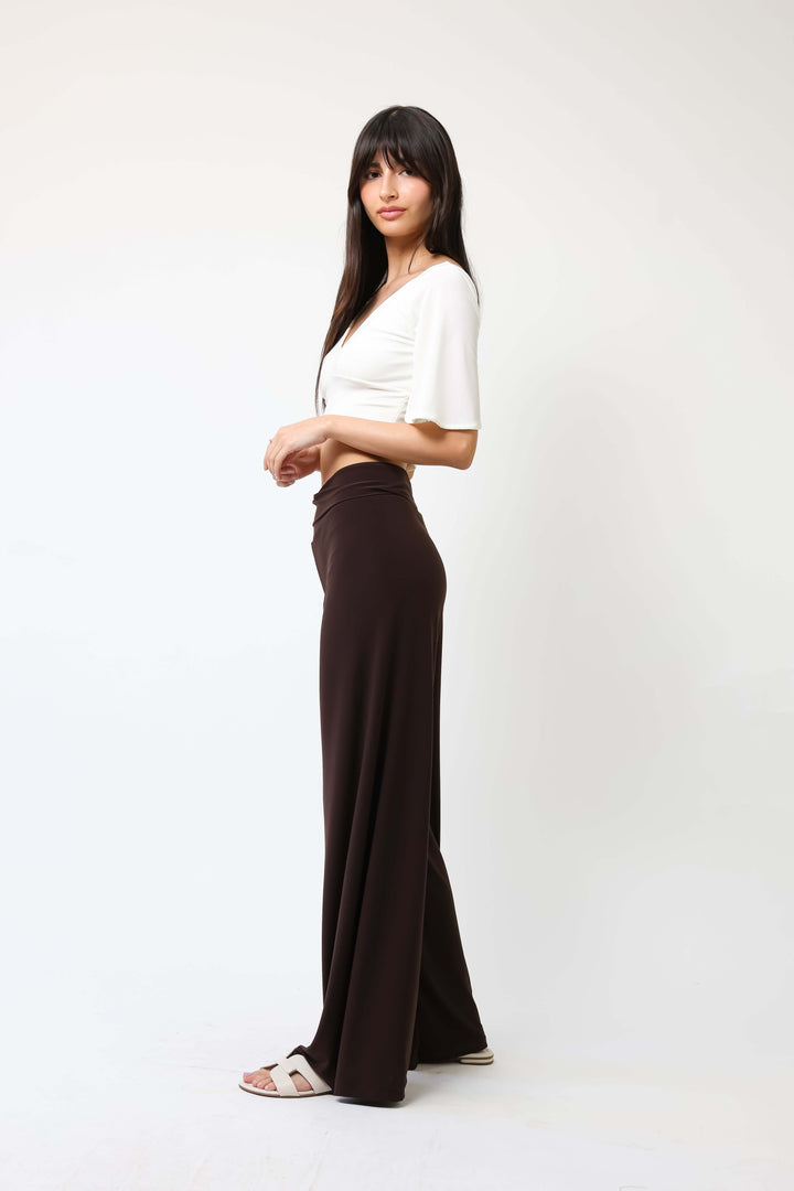 Palazzo Pantalón Café Moro - Diseño Chileno | Natalia Seguel