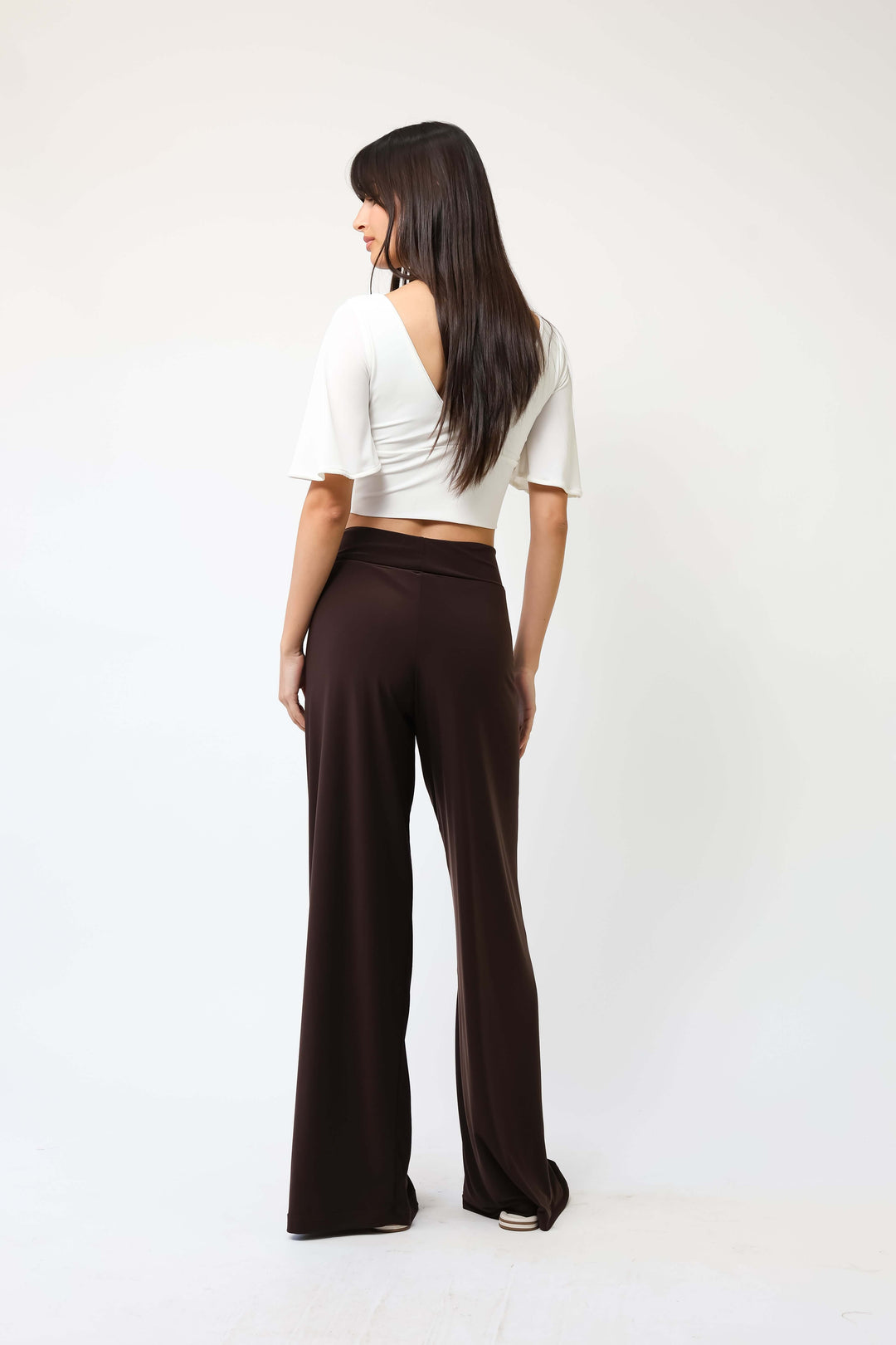 Palazzo Pantalón Café Moro - Diseño Chileno | Natalia Seguel