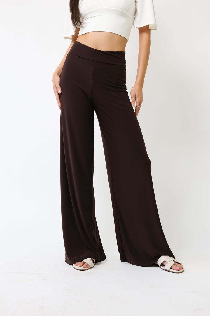 Palazzo Pantalón Café Moro - Diseño Chileno | Natalia Seguel
