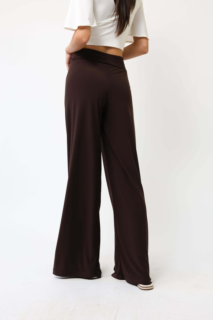 Palazzo Pantalón Café Moro - Diseño Chileno | Natalia Seguel