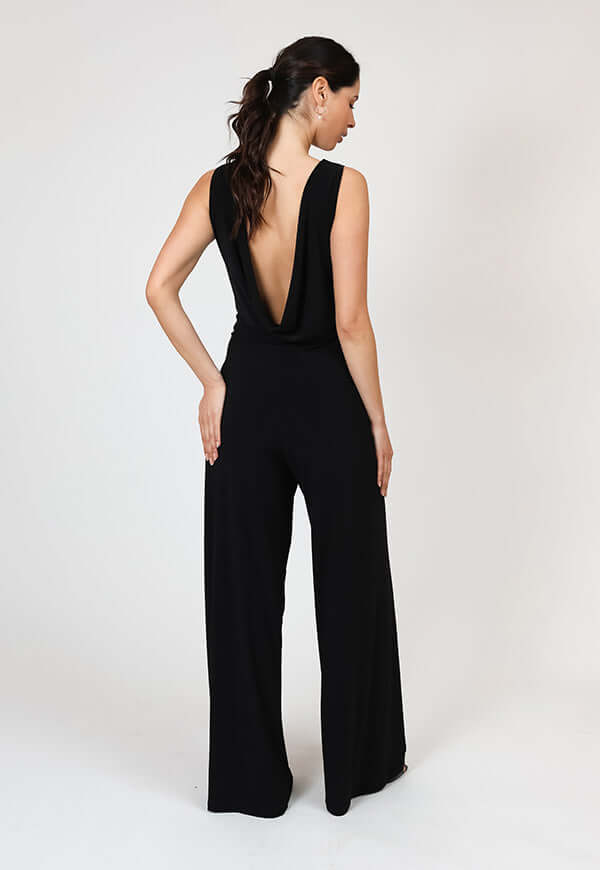 Enterito Drapeado Negro Diseno Chileno Natalia Seguel, espalda (2) – diseño chileno de autor, Natalia Seguel