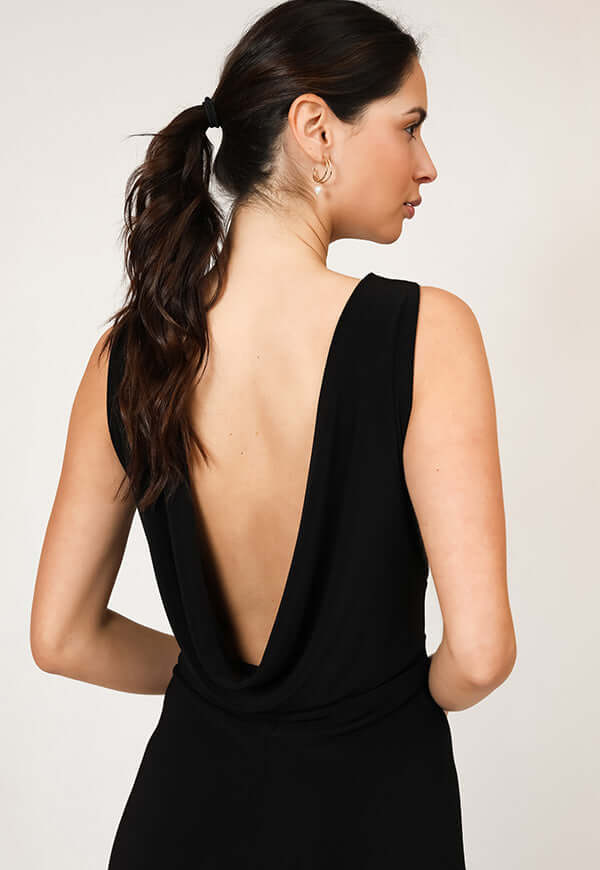 Enterito Drapeado Negro Diseno Chileno Natalia Seguel, detalle de tela (2) – diseño chileno de autor, Natalia Seguel