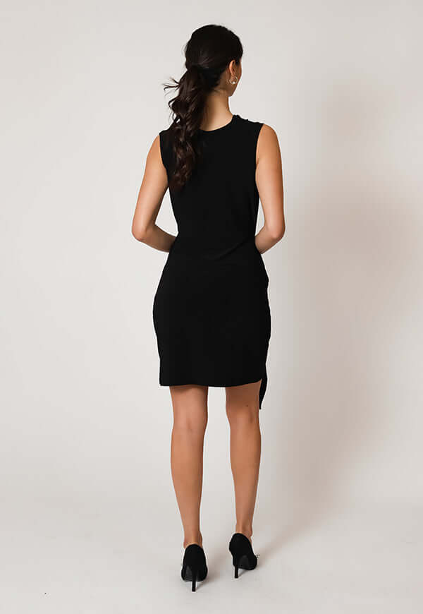 Vestido Jose Corto Sin Mangas Negro Natalia Seguel, lookbook – diseño chileno de autor, Natalia Seguel