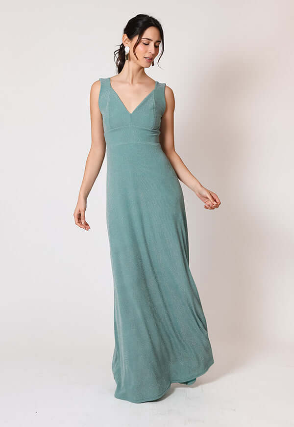 Vestido Vera Fiesta Verde Agua Brillos Natalia Seguel lentejuelas, lookbook (2) – diseño chileno de autor, Natalia Seguel