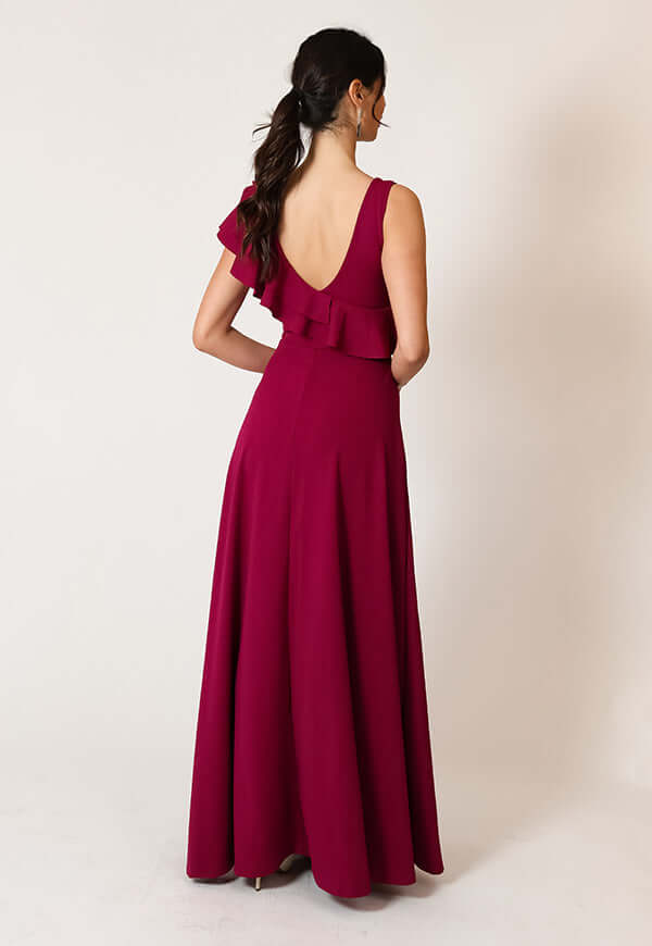Vestido Julianna Magenta Vuelos Natalia Seguel, lookbook – diseño chileno de autor, Natalia Seguel