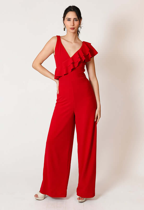 Enterito Julianna Vuelos Sin Manga Rojo - Diseño Chileno | Natalia Seguel, frente – diseño chileno de autor, Natalia Seguel