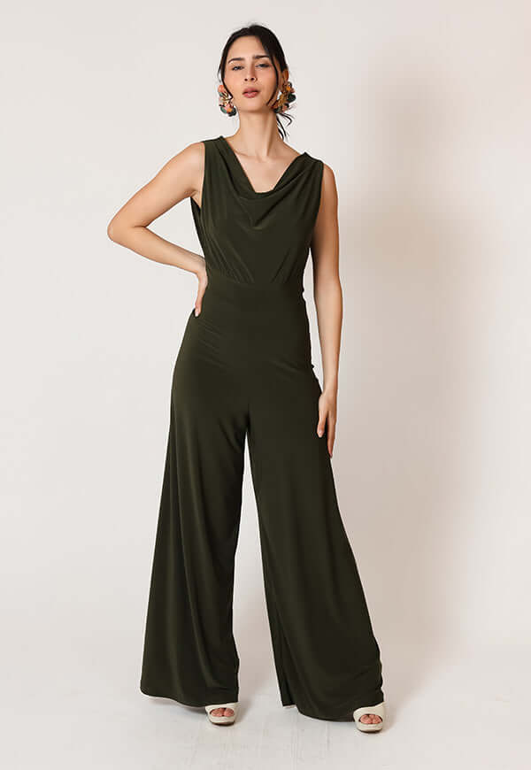 Enterito Drapeado Negro Natalia Seguel 1, espalda – diseño chileno de autor, Natalia Seguel