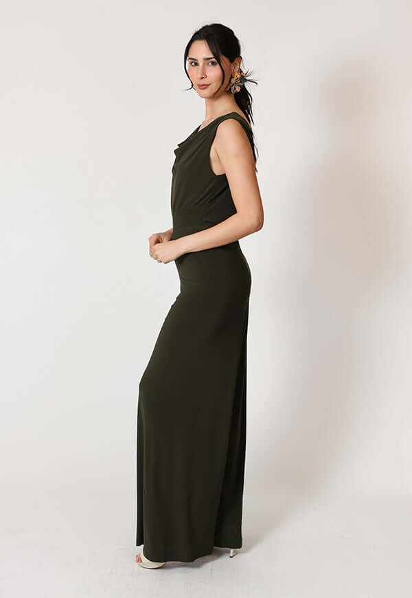 Enterito Drapeado Negro Natalia Seguel 1, percha – diseño chileno de autor, Natalia Seguel