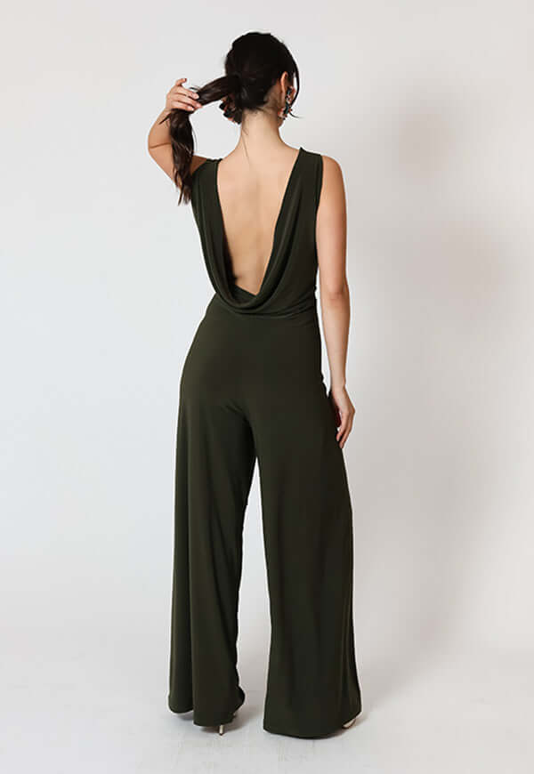 Enterito Drapeado Negro Natalia Seguel 1, frente – diseño chileno de autor, Natalia Seguel