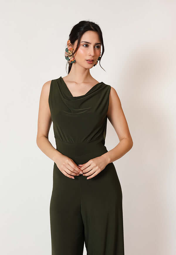 Enterito Drapeado Negro Natalia Seguel 1, detalle de tela (2) – diseño chileno de autor, Natalia Seguel